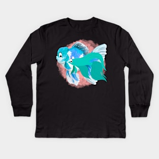 Longfin Cichlids Kids Long Sleeve T-Shirt